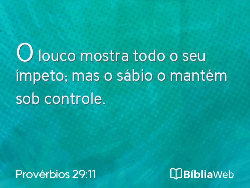 Provérbios 29:11 em imagem para compartilhar