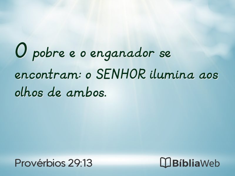 Provérbios 29:13 em imagem para compartilhar