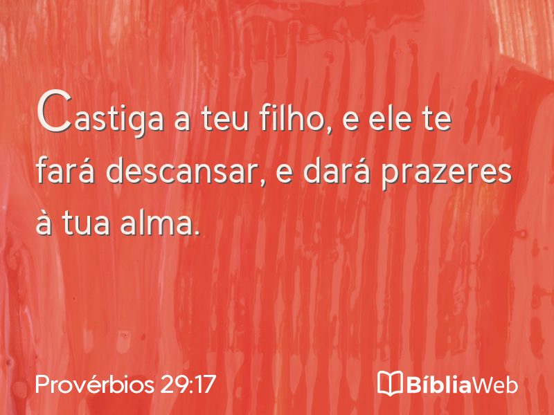 Provérbios 29:17 em imagem para compartilhar
