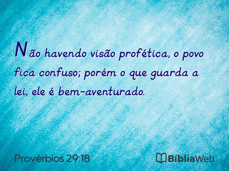 Provérbios 29:18 em imagem para compartilhar