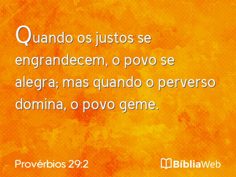 Provérbios 29:2 em imagem para compartilhar