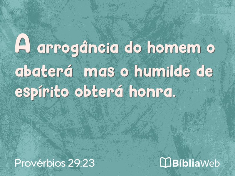Provérbios 29:23 em imagem para compartilhar
