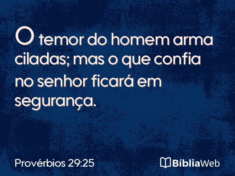 Provérbios 29:25 em imagem para compartilhar