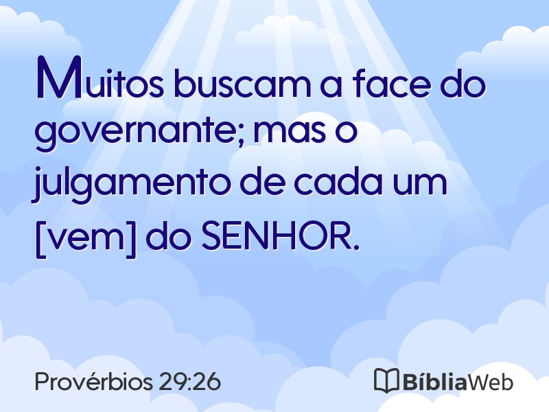Provérbios 29:26 em imagem para compartilhar