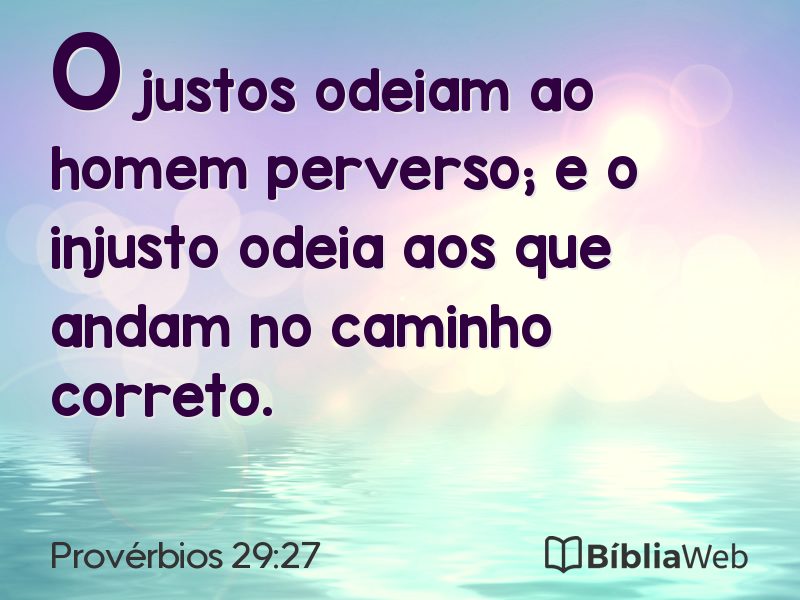Provérbios 29:27 em imagem para compartilhar