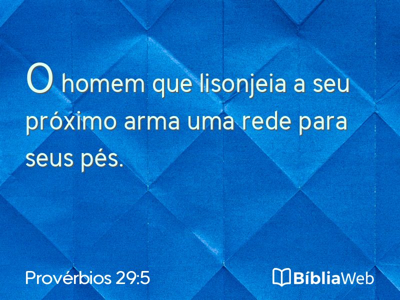 Provérbios 29:5 em imagem para compartilhar