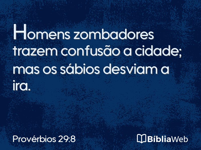 Provérbios 29:8 em imagem para compartilhar