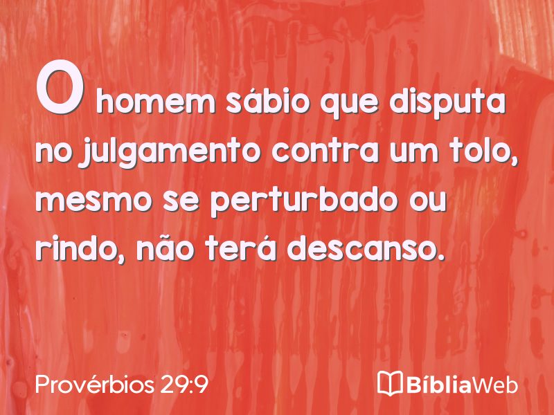 Provérbios 29:9 em imagem para compartilhar