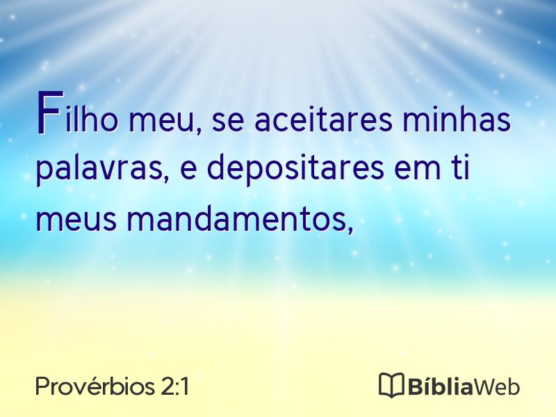 Provérbios 2:1 em imagem para compartilhar