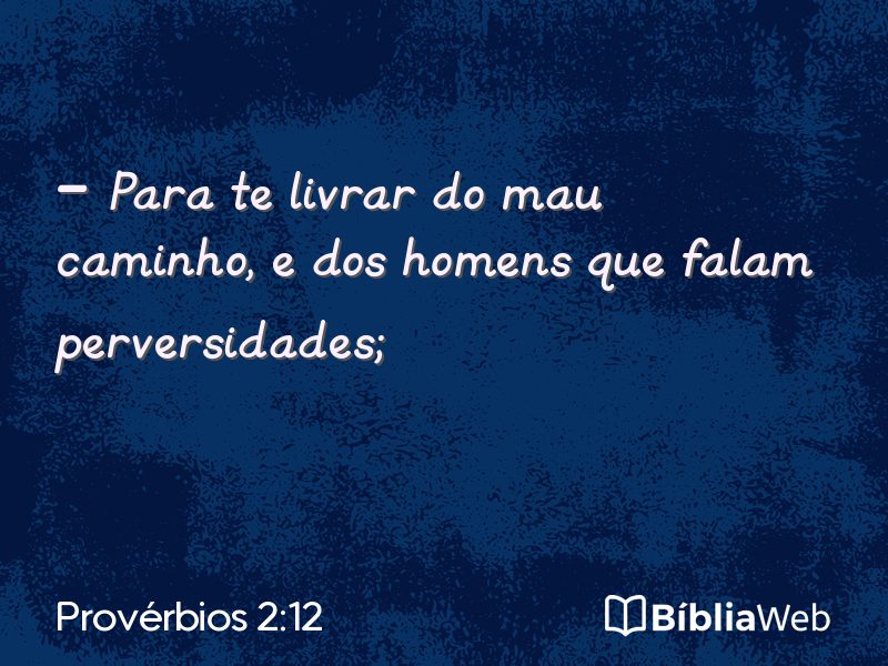 Provérbios 2:12 em imagem para compartilhar