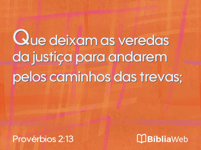 Provérbios 2:13 em imagem para compartilhar