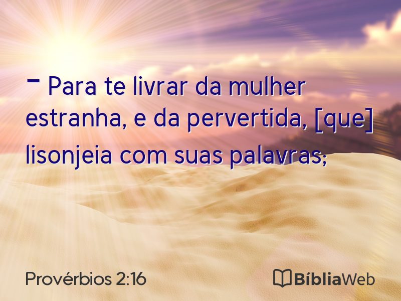 Provérbios 2:16 em imagem para compartilhar