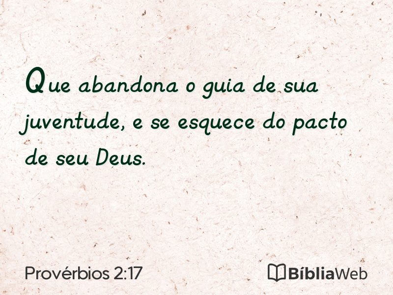 Provérbios 2:17 em imagem para compartilhar