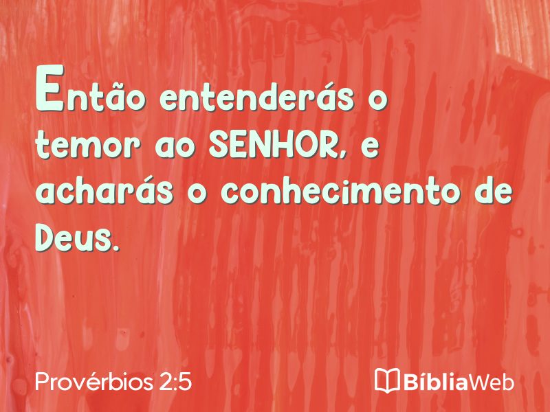 Provérbios 2:5 em imagem para compartilhar