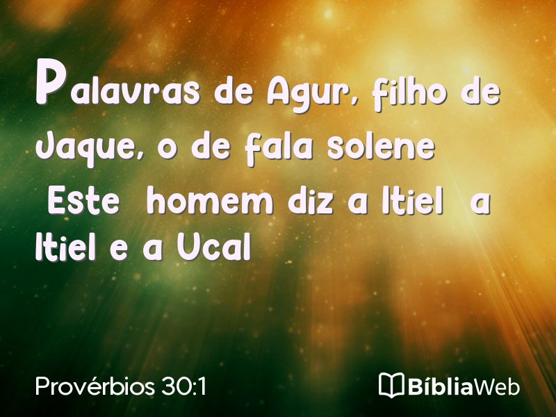 Provérbios 30:1 em imagem para compartilhar