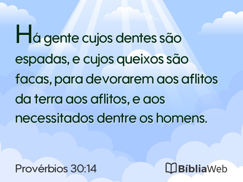 Provérbios 30:14 em imagem para compartilhar