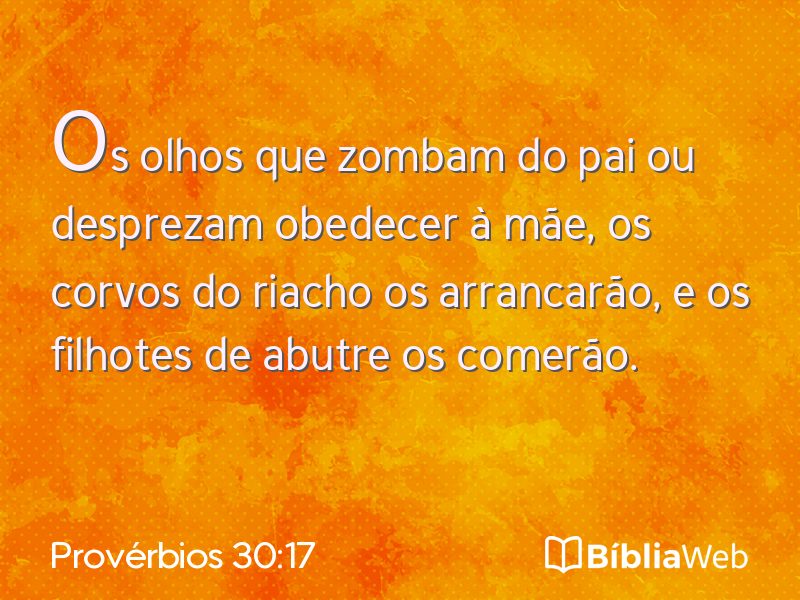 Provérbios 30:17 em imagem para compartilhar