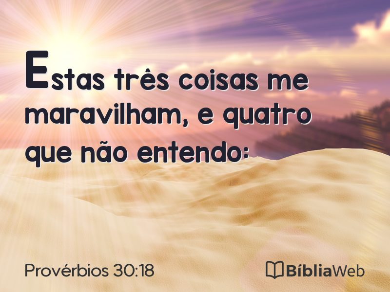 Provérbios 30:18 em imagem para compartilhar
