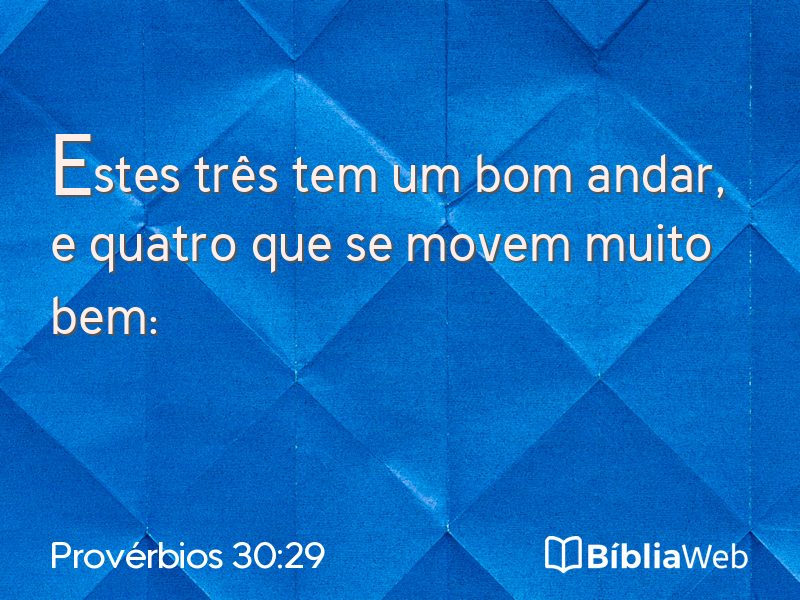 Provérbios 30:29 em imagem para compartilhar