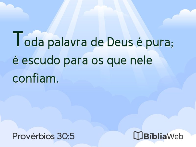 Provérbios 30:5 em imagem para compartilhar