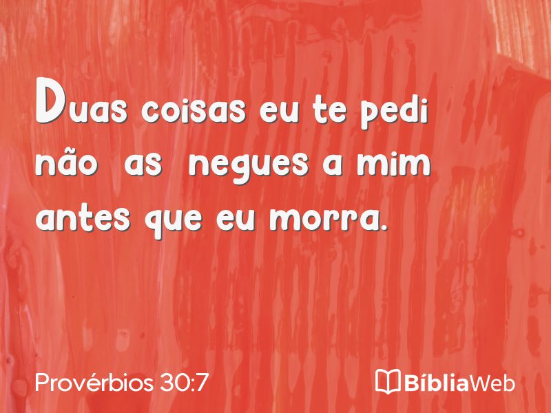 Provérbios 30:7 em imagem para compartilhar