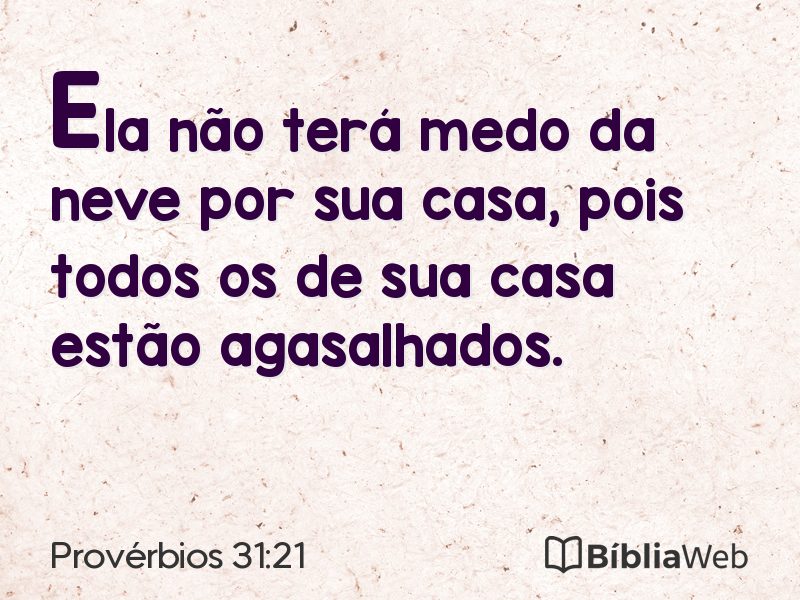 Provérbios 31:21 em imagem para compartilhar