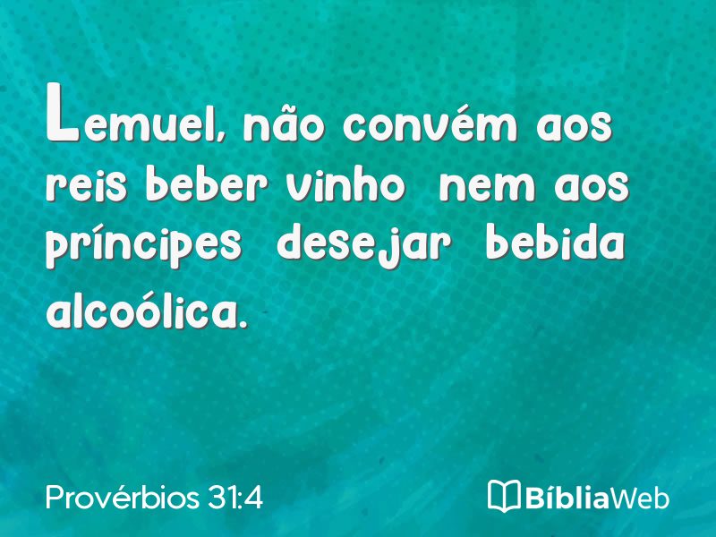 Provérbios 31:4 em imagem para compartilhar