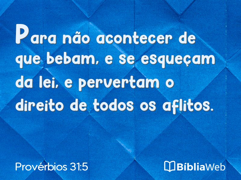 Provérbios 31:5 em imagem para compartilhar