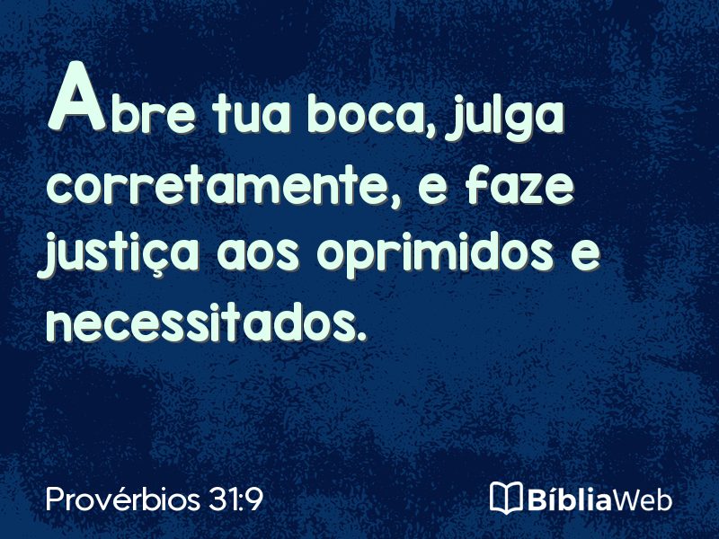Provérbios 31:9 em imagem para compartilhar