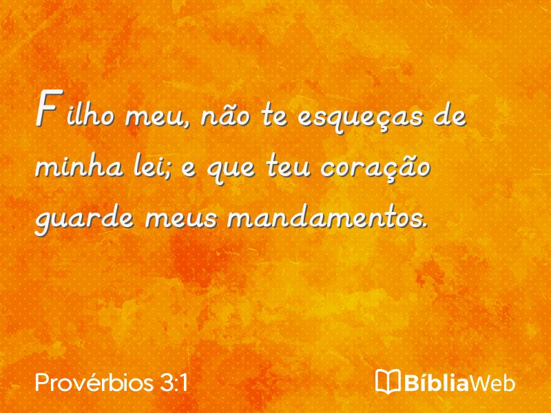 Provérbios 3:1 em imagem para compartilhar