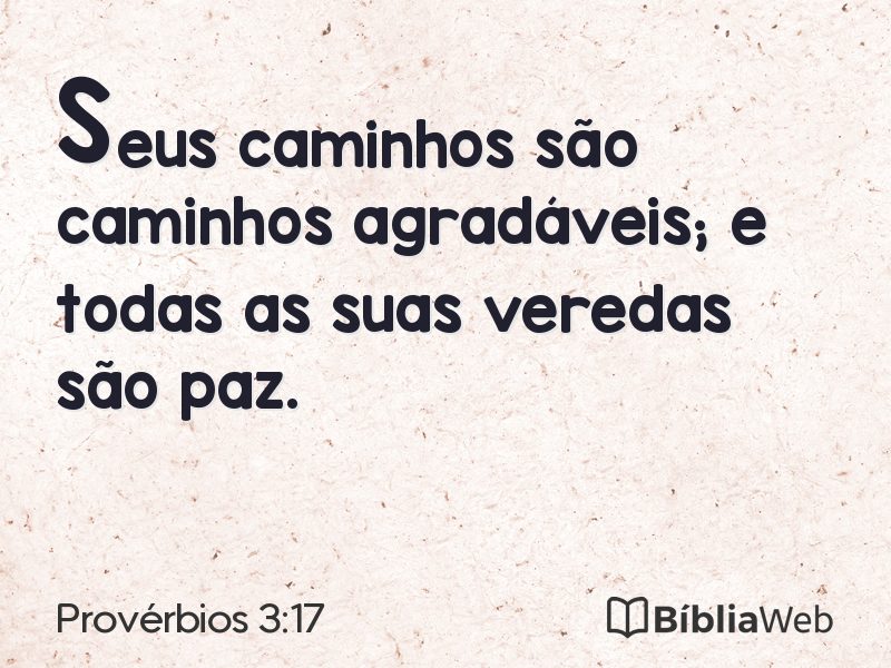 Provérbios 3:17 em imagem para compartilhar