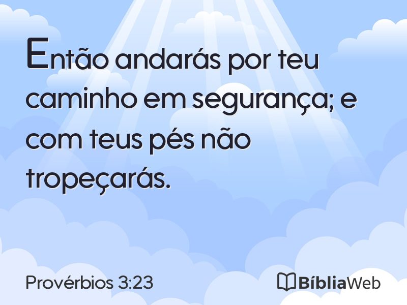 Provérbios 3:23 em imagem para compartilhar