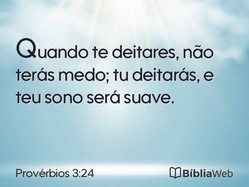 Provérbios 3:24 em imagem para compartilhar