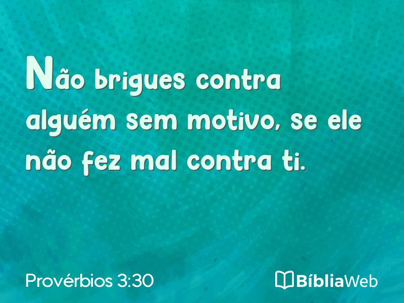 Provérbios 3:30 em imagem para compartilhar