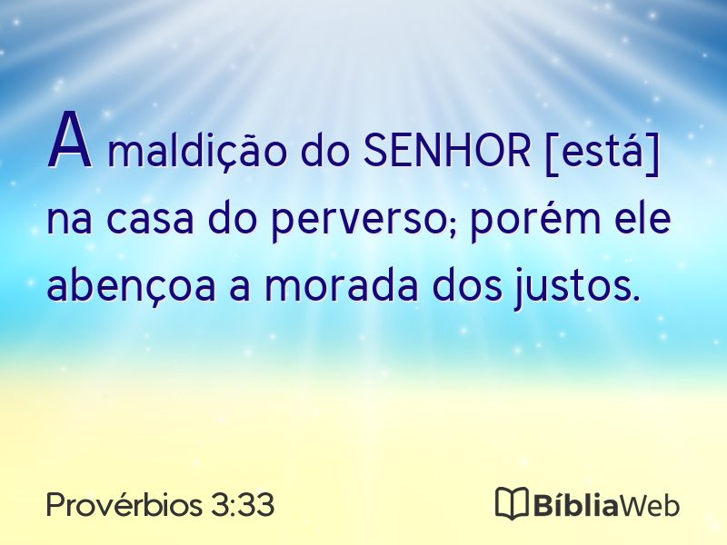 Provérbios 3:33 em imagem para compartilhar