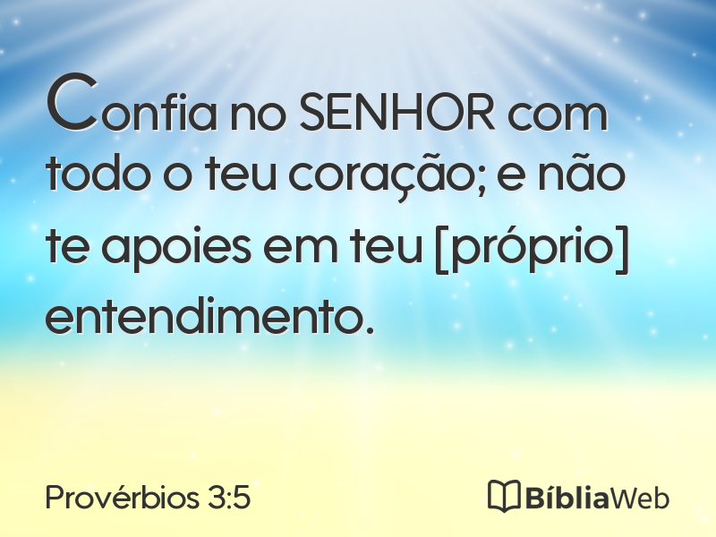 Provérbios 3:5 em imagem para compartilhar