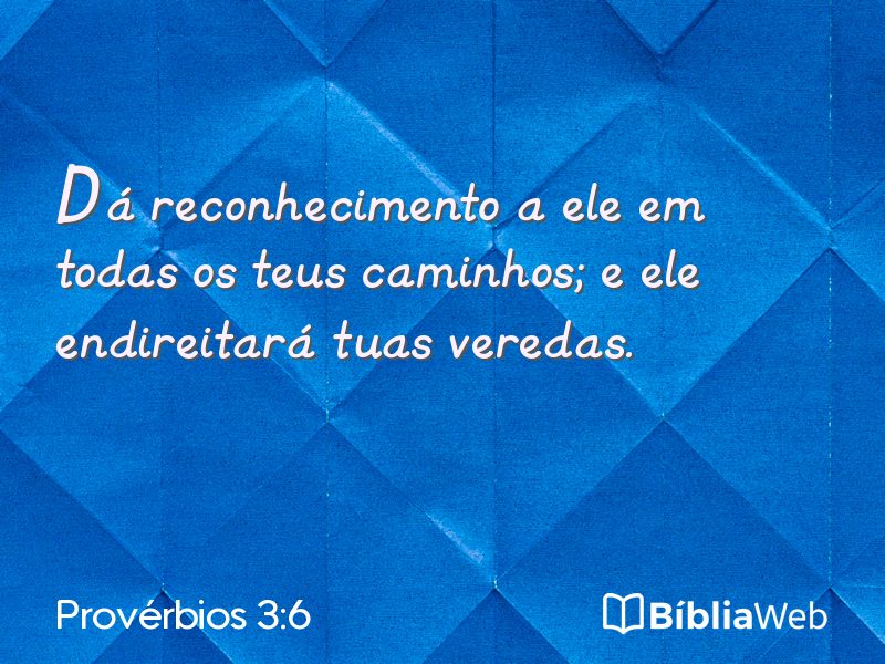 Provérbios 3:6 em imagem para compartilhar