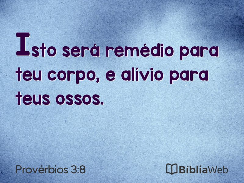 Provérbios 3:8 em imagem para compartilhar