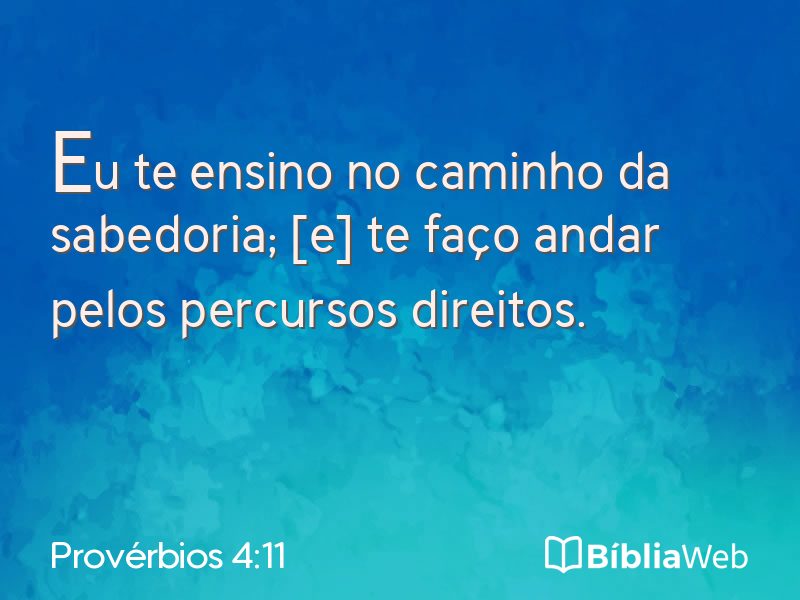Provérbios 4:11 em imagem para compartilhar