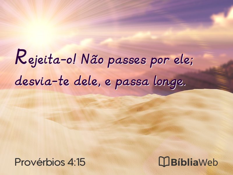 Provérbios 4:15 em imagem para compartilhar