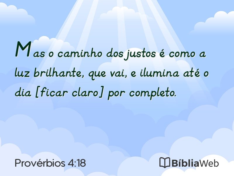 Provérbios 4:18 em imagem para compartilhar