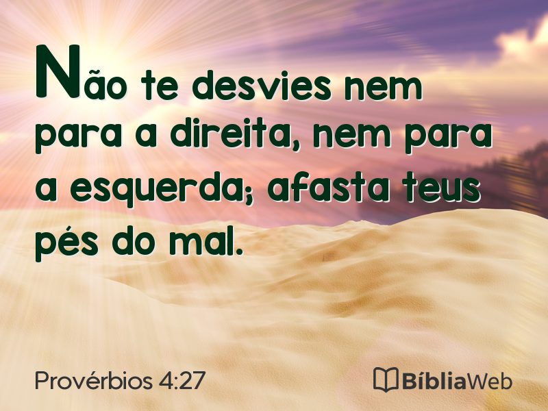 Provérbios 4:27 em imagem para compartilhar