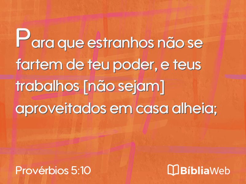 Provérbios 5:10 em imagem para compartilhar