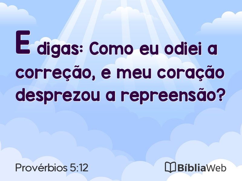 Provérbios 5:12 em imagem para compartilhar