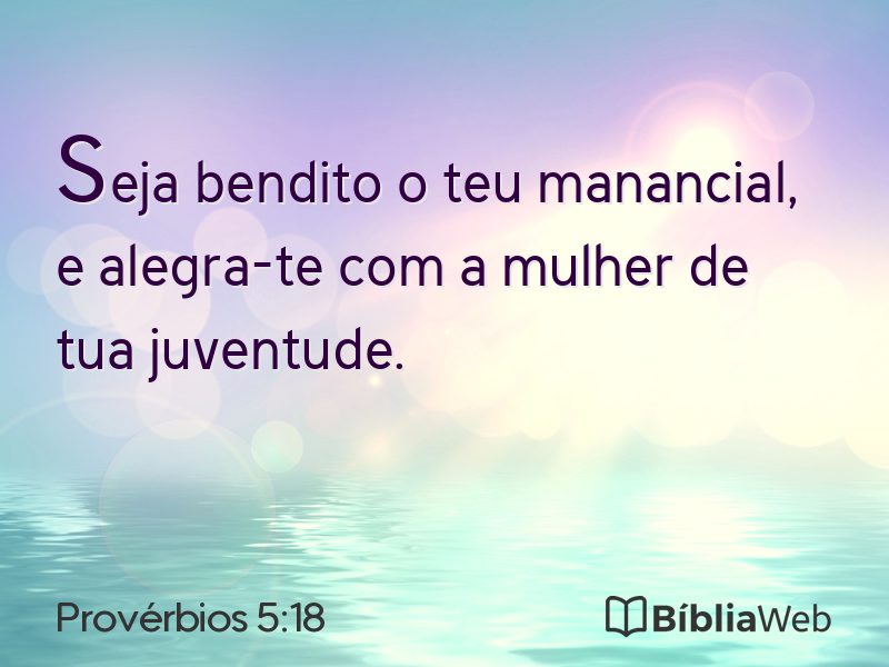 Provérbios 5:18 em imagem para compartilhar