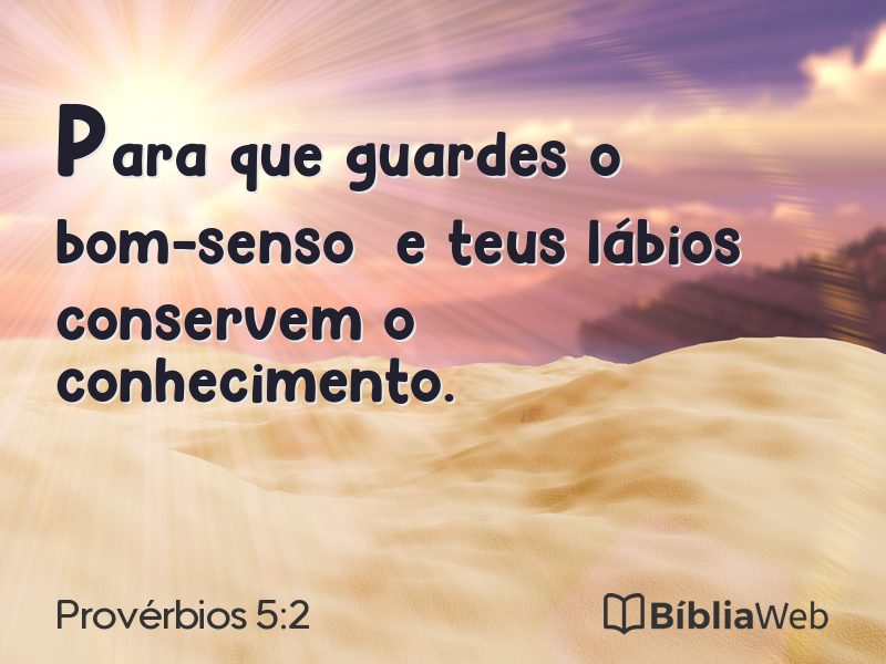 Provérbios 5:2 em imagem para compartilhar