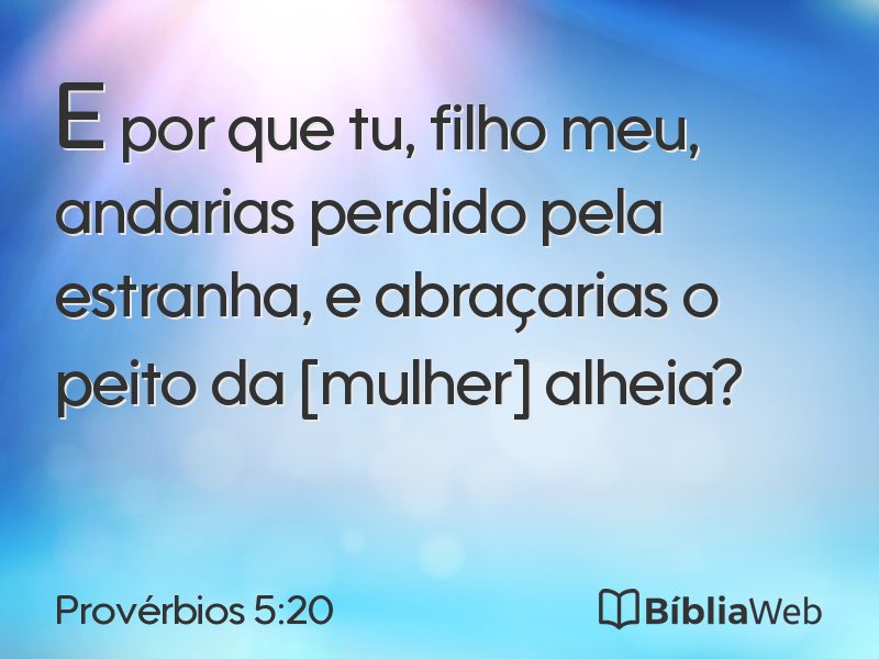 Provérbios 5:20 em imagem para compartilhar