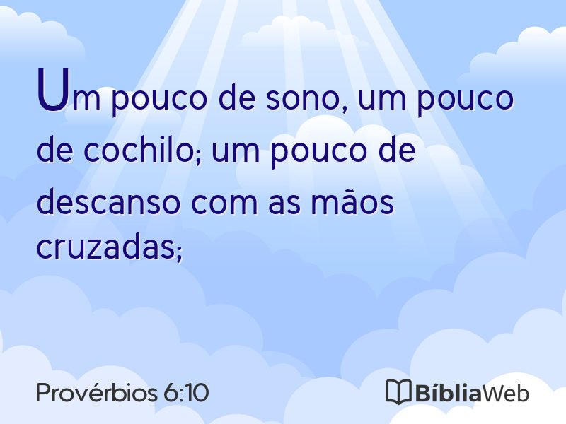 Provérbios 6:10 em imagem para compartilhar