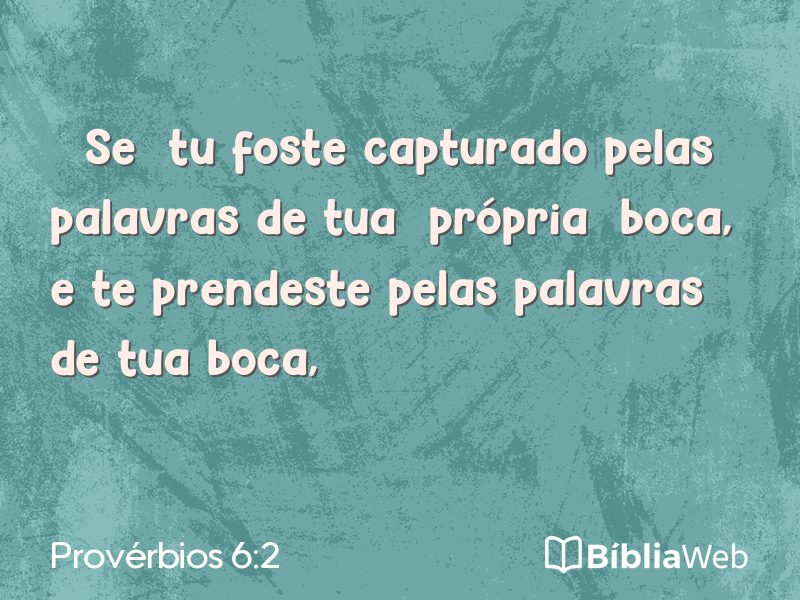 Provérbios 6:2 em imagem para compartilhar