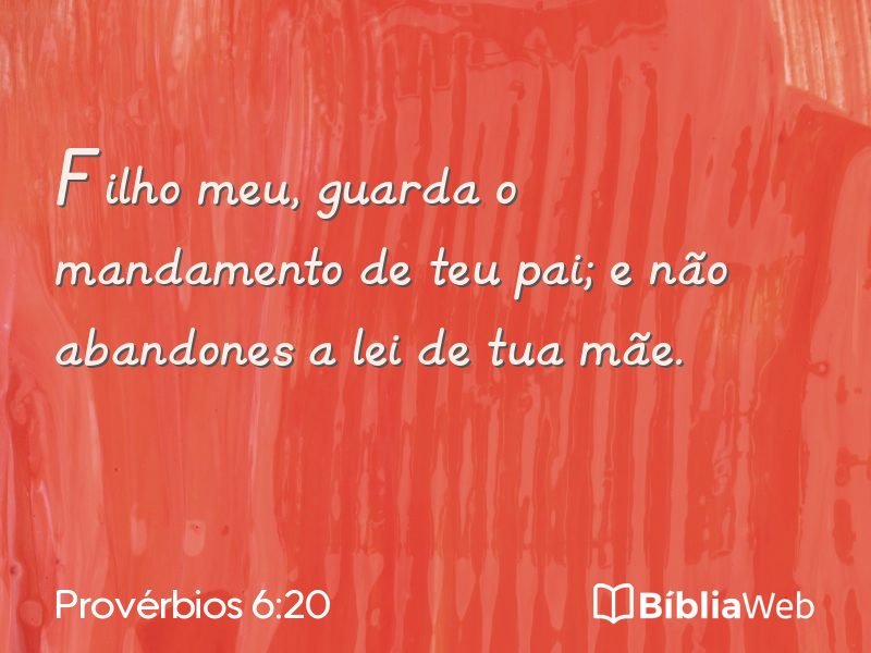 Provérbios 6:20 em imagem para compartilhar